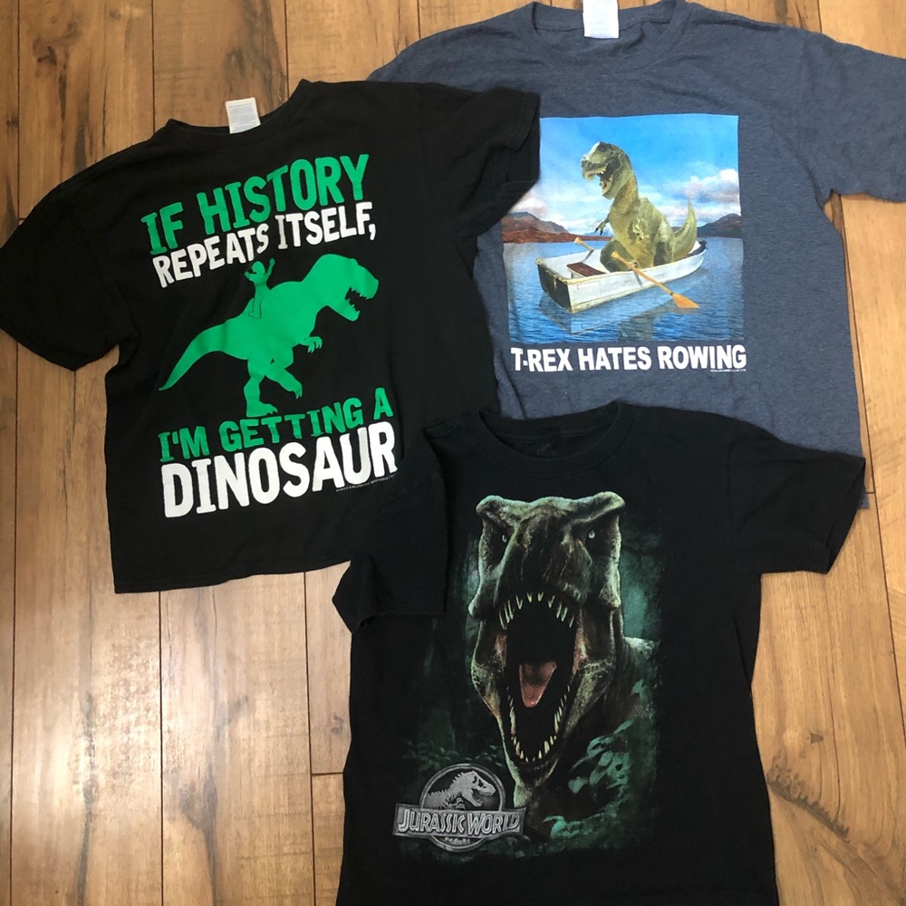 3 Boys Dinosaur Shirts 🦖